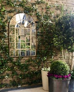 Vintage Cream mirror on this London balcony area