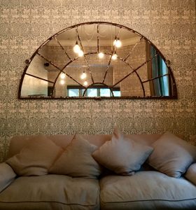Antique Fan Style Window Mirrors are perfect for display over furniture