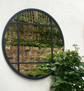 Comissioned Circular Mirror by Aldgate Home for garden display