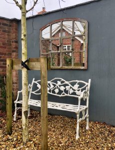 Rustic Belgian Piece for garden Display to bring light to this darker space