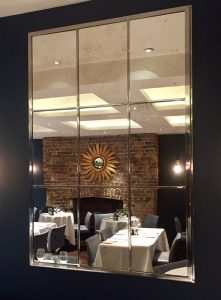 Duke of York Square restaurant reflections in the commissioned mirror