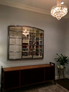 Wide Architectural Crittal style mirror