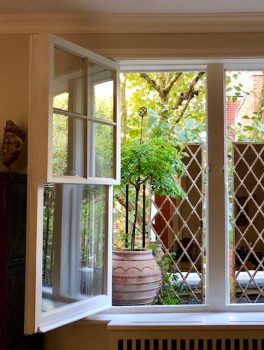 Mirror panels displayed on our clients balcony area, bring light and space illusion into their home