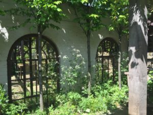 Full Arch Architectural Mirrors displayed in our clients aged brick recessed archways ... the perfect fit and making the most amazing under pergola feature