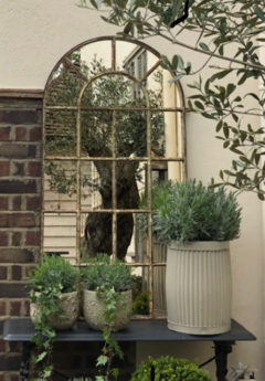 Arched Antique Garden and Home Mirror