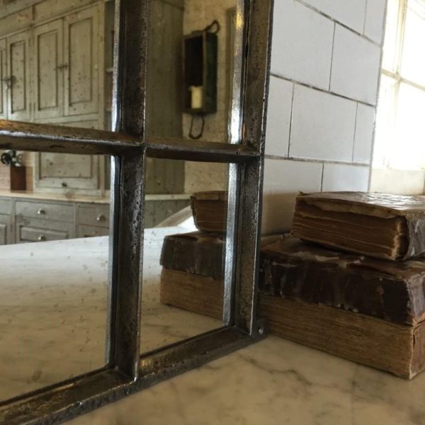 Slow Arch Cast Iron Window Frame Mirror