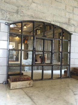 Slow Arch Cast Iron Window Frame Mirror