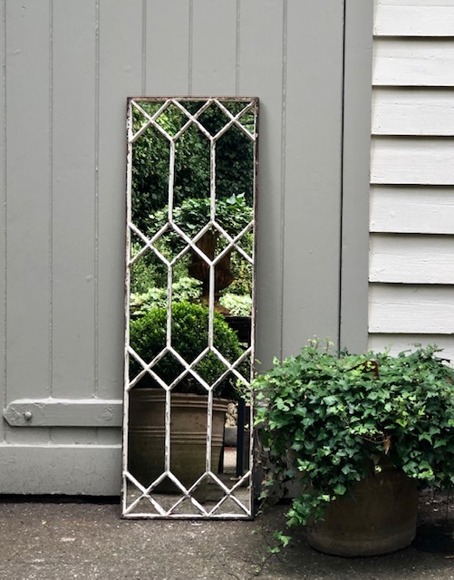 Vintage Decorative Cast Iron Window Mirrors Vintage Decorative Cast Iron Window Mirrors