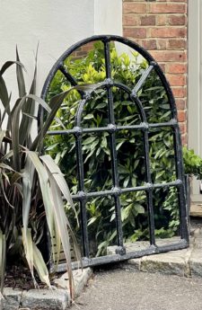 Arched Vintage Black Mirror