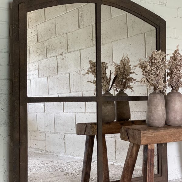 Vintage Home and Garden Rustic Textured Window  Mirror