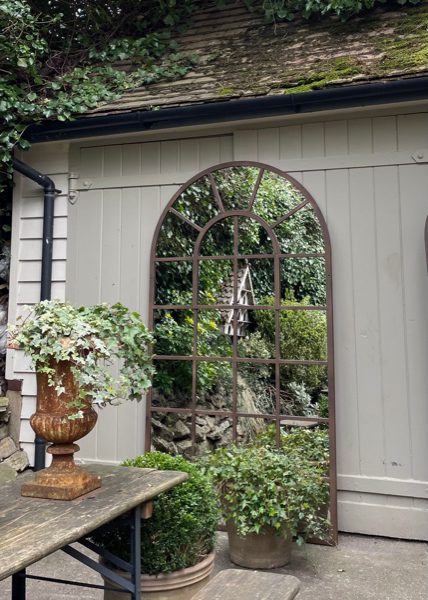 Bespoke Arched Panelled Garden Mirror