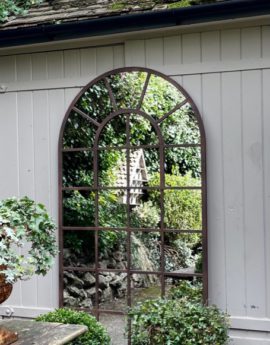 Bespoke Arched Panelled Garden Mirror