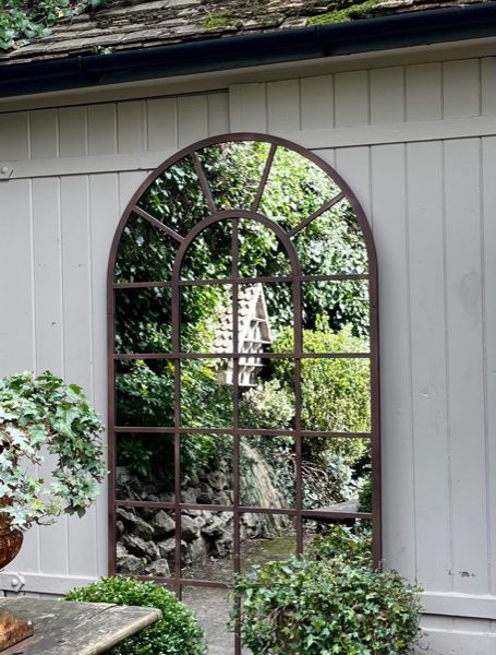 Bespoke Arched Panelled Garden Mirror