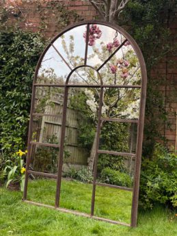 Extra large Arched Antique Belgian Mirror