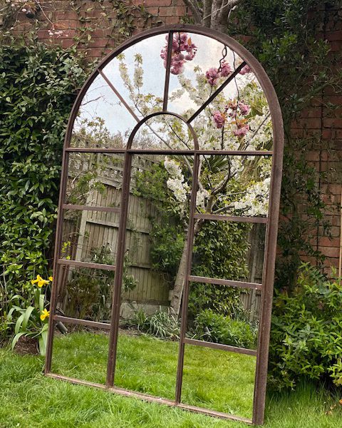 Extra large Arched Antique Belgian Mirror