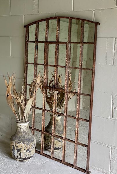 Antique Rustic Slow Arch Home and Garden Mirror