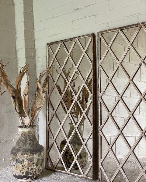 Original Architectural Diamond Design Window Mirror - Image 2