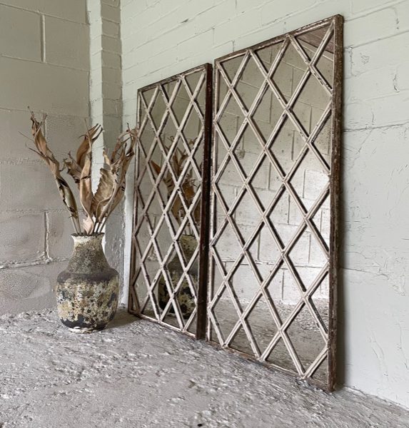 Original Architectural Diamond Design Window Mirror