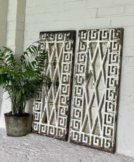 Unique Ironwork Design Pair of Mirrors