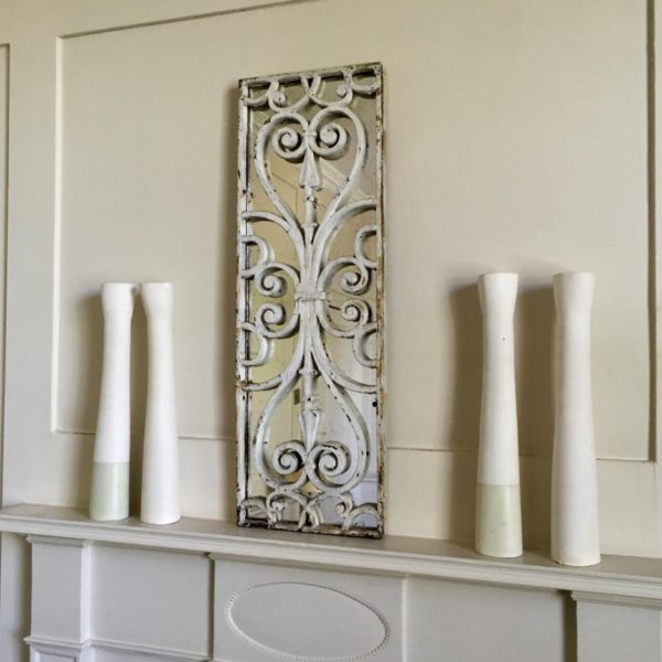 Aged White Original Decorative Mirror Panel