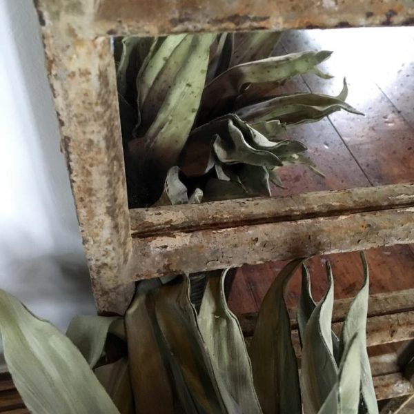 Antique Hop Barn Rustic Window Mirror