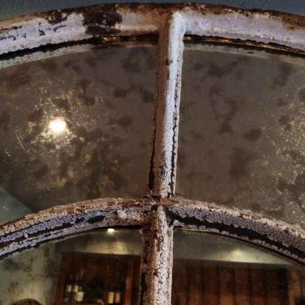 Antique Orangery Cast Iron 33 Panel Window Frame Mirror