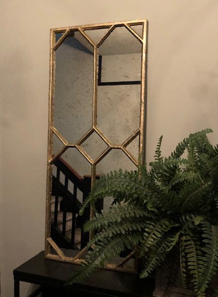 Antiqued Brass Finish Antique Mirror Panels