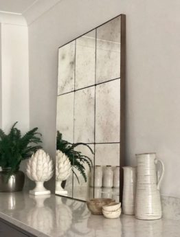 Antiqued Panelled Framed Mirrors