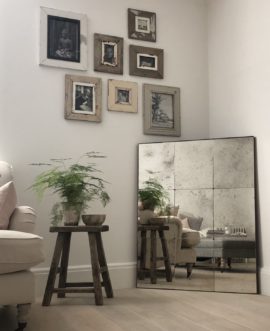 Antiqued Panelled Framed Mirrors