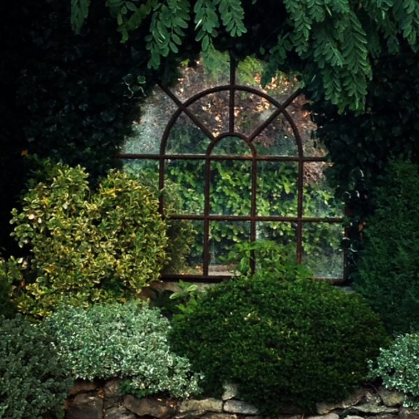 Arch Garden Cast Iron Window Frame Mirror