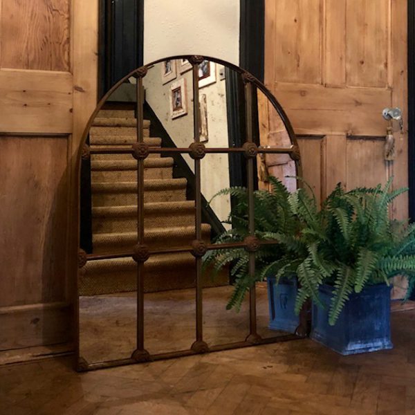 Arched Rustic Window Mirror