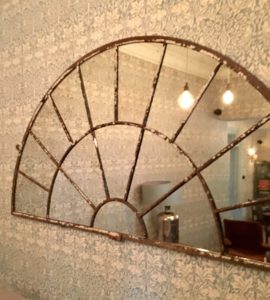 Extra Extral Large French Architectural Fan Style Window Mirror