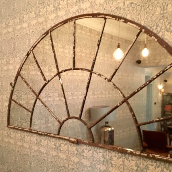 Extra Extral Large French Architectural Fan Style Window Mirror - Image 2