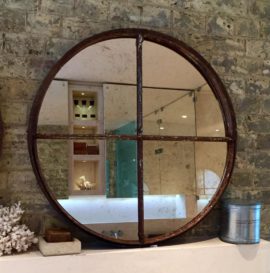 Architectural Rustic Circular Mirrors