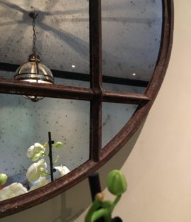 Architectural Rustic Circular Window Mirror