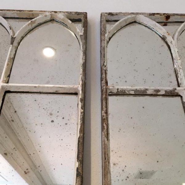 Aged White Architectural Decorative Mirror Panels