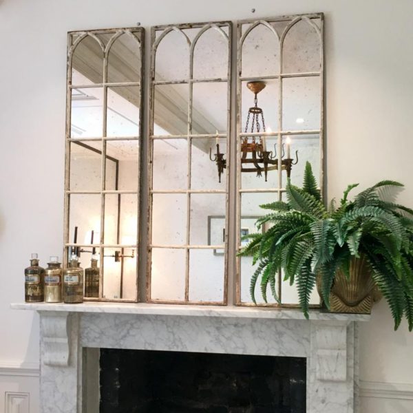 Aged White Architectural Decorative Mirror Panels