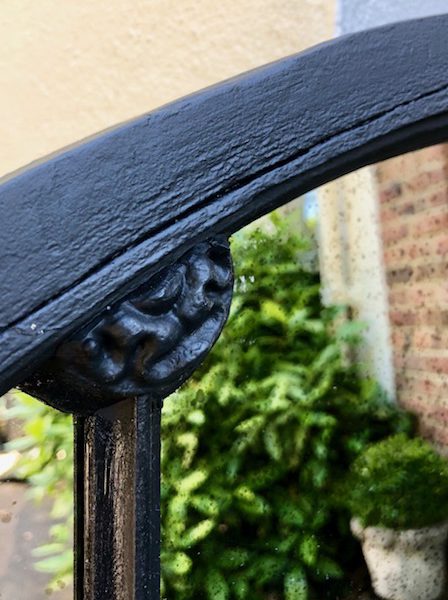 Black Painted Architectural Home and Garden Mirror