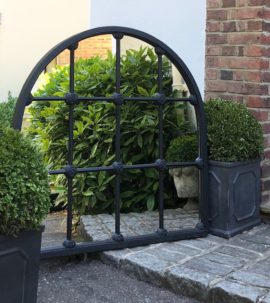 Black Painted Architectural Home and Garden Mirror