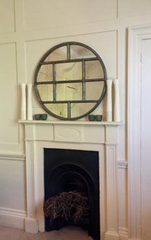 Circular Danish Iron Work Design Window Mirror