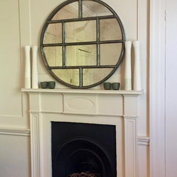 Circular Danish Iron Work Design Window Mirror