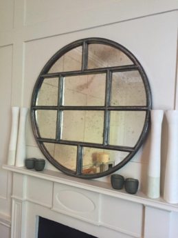 Circular Danish Iron Work Design Window Mirror