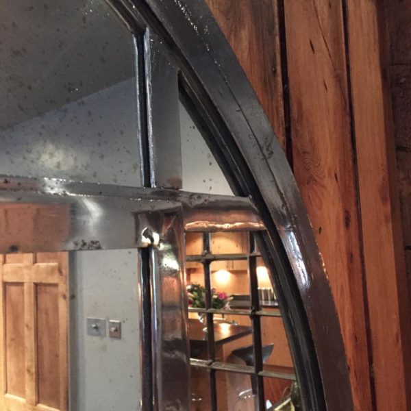 Circular Iron Window Mirror