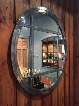 Circular Iron Window Mirror