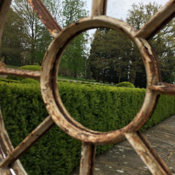 Circular Salvaged Original Window Frame Mirror - Image 3
