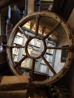 Circular Salvaged Original Window Frame Mirror