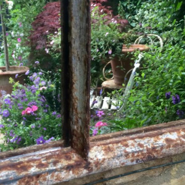 Reclaimed Decorative Fan Style Window Mirror - Image 2