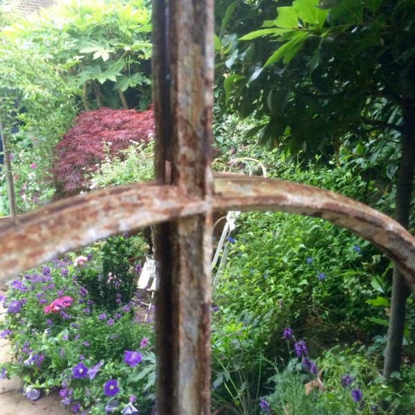 Reclaimed Decorative Fan Style Window Mirror - Image 3