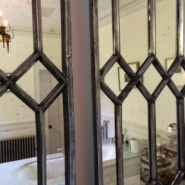 Decorative Polished Cast Iron Elegant Window Mirror Panels - Image 2