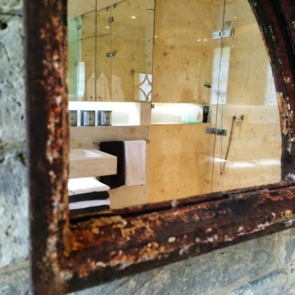 Decorative Square Rustic  Window Mirror